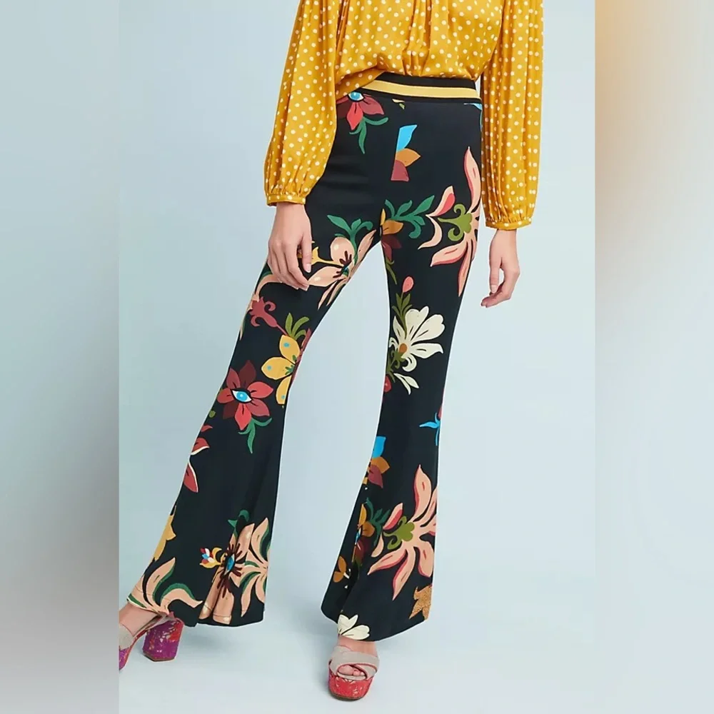 Farm Rio Calla Flared Pants - Picture 2 of 6